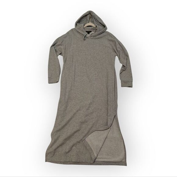 Banana Republic Sweatshirt Hoodie Gray Maxi Dress Sz M - Picture 7 of 14
